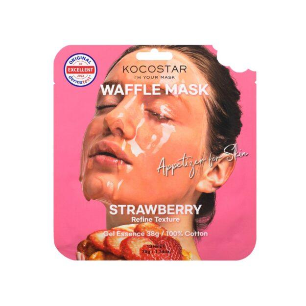 KOCOSTAR WAFFLE FACE MASK STRAWBERRY